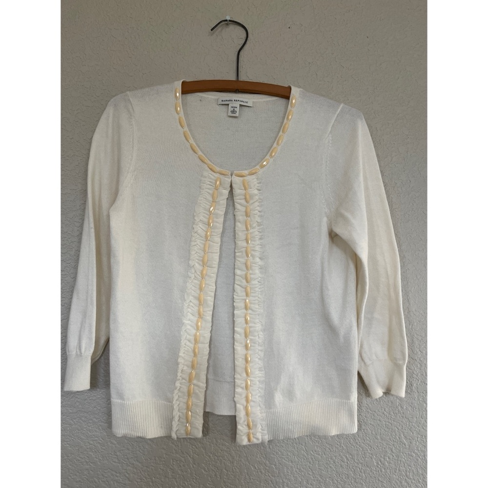 Banana Republic Beaded Cardigan Women’s Size Petite Small